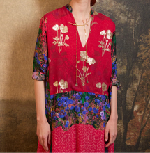Cargar imagen en el visor de la galerĂa, 🆕Vestido kaftán amapolas AILANTO