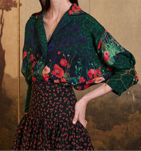 Cargar imagen en el visor de la galerÃa, 🆕Blusa solapa amapolas AILANTO