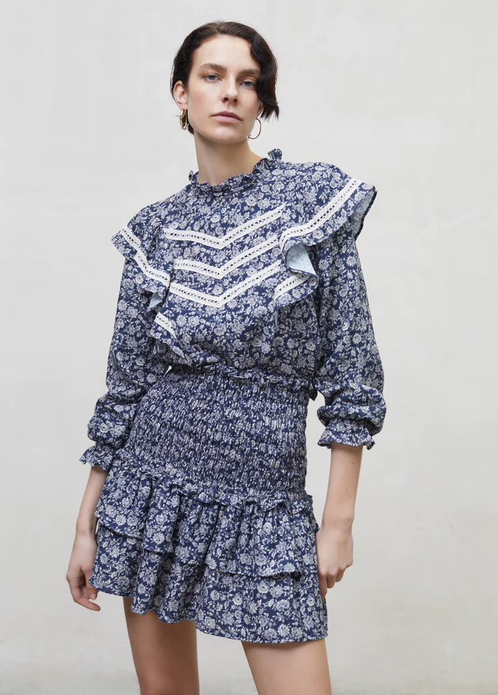 Falda gomas flores THE NEW SOCIETY