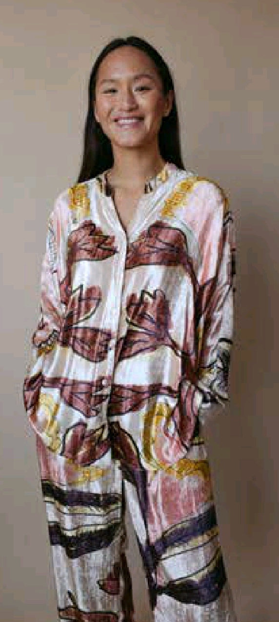 Camisa terciopelo estampada MAITANE BILBAO