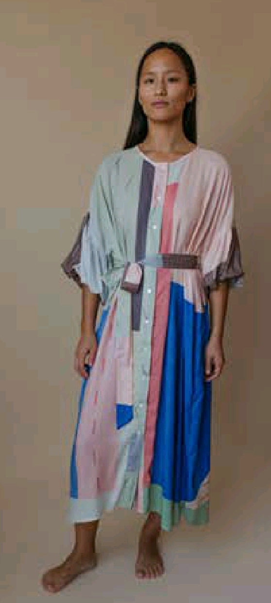 Vestido largo estampado MAITANE BILBAO
