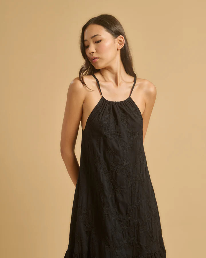 Vestido largo bordado DIEGA