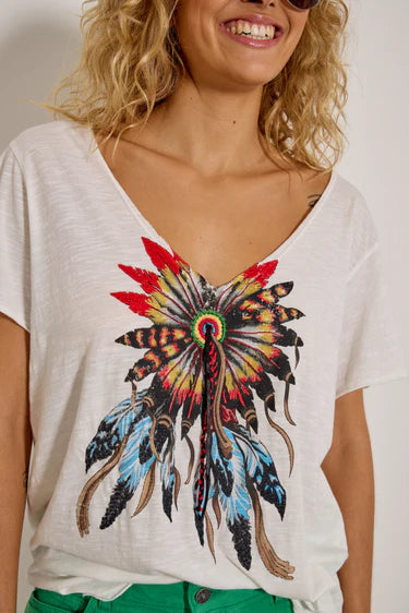 🆕 Camiseta pico plumas FIVE