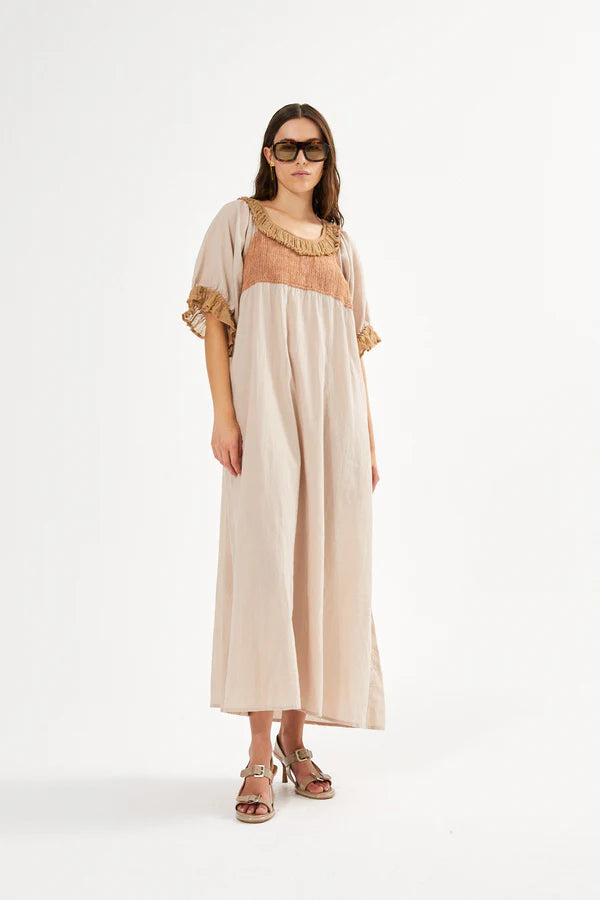 🆕Vestido manga corta largo RABENS SALONER