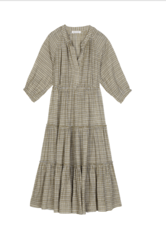 vestido largo cuadros MASSCOB